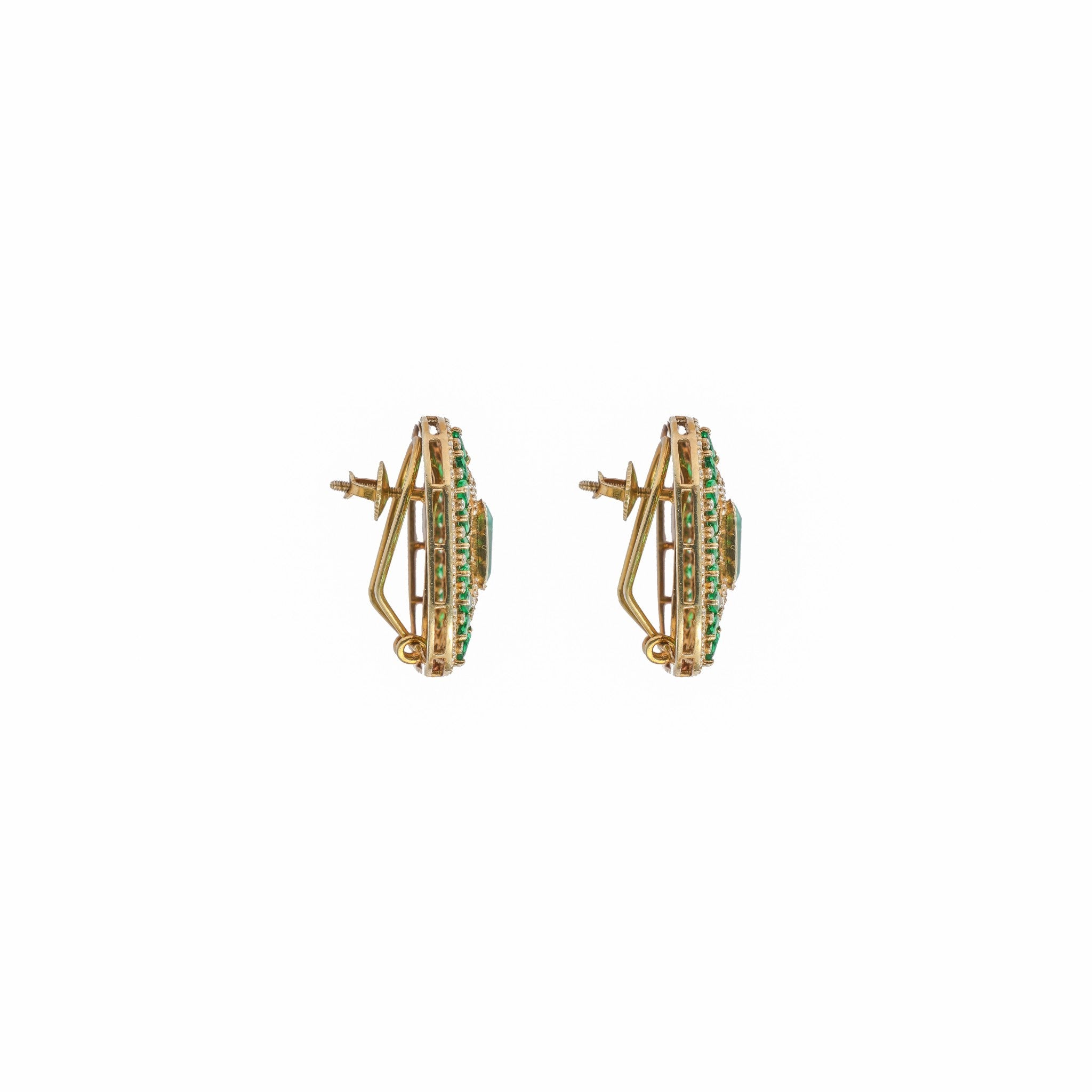 Tarini Emerald Emerald-Cut Frame Studs