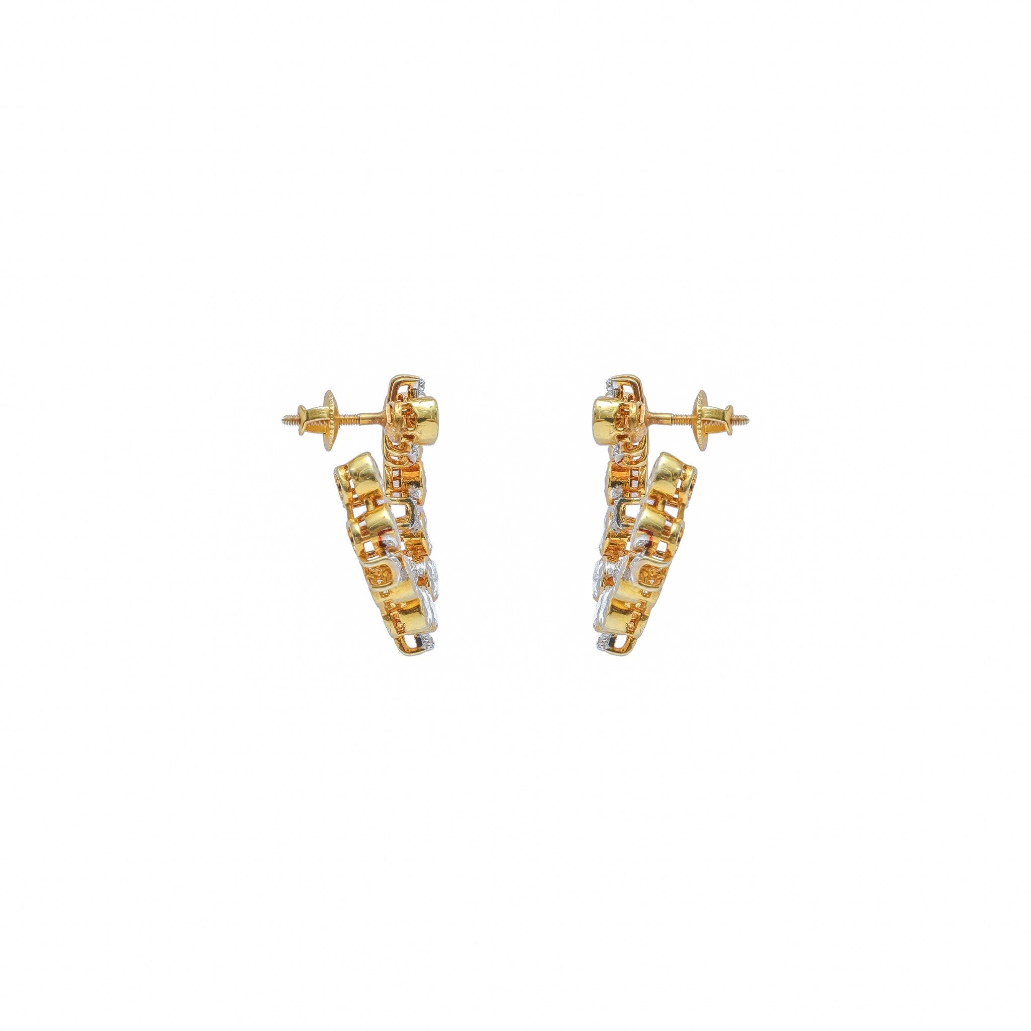 Chandrika Openwork Polki Hoop Earrings