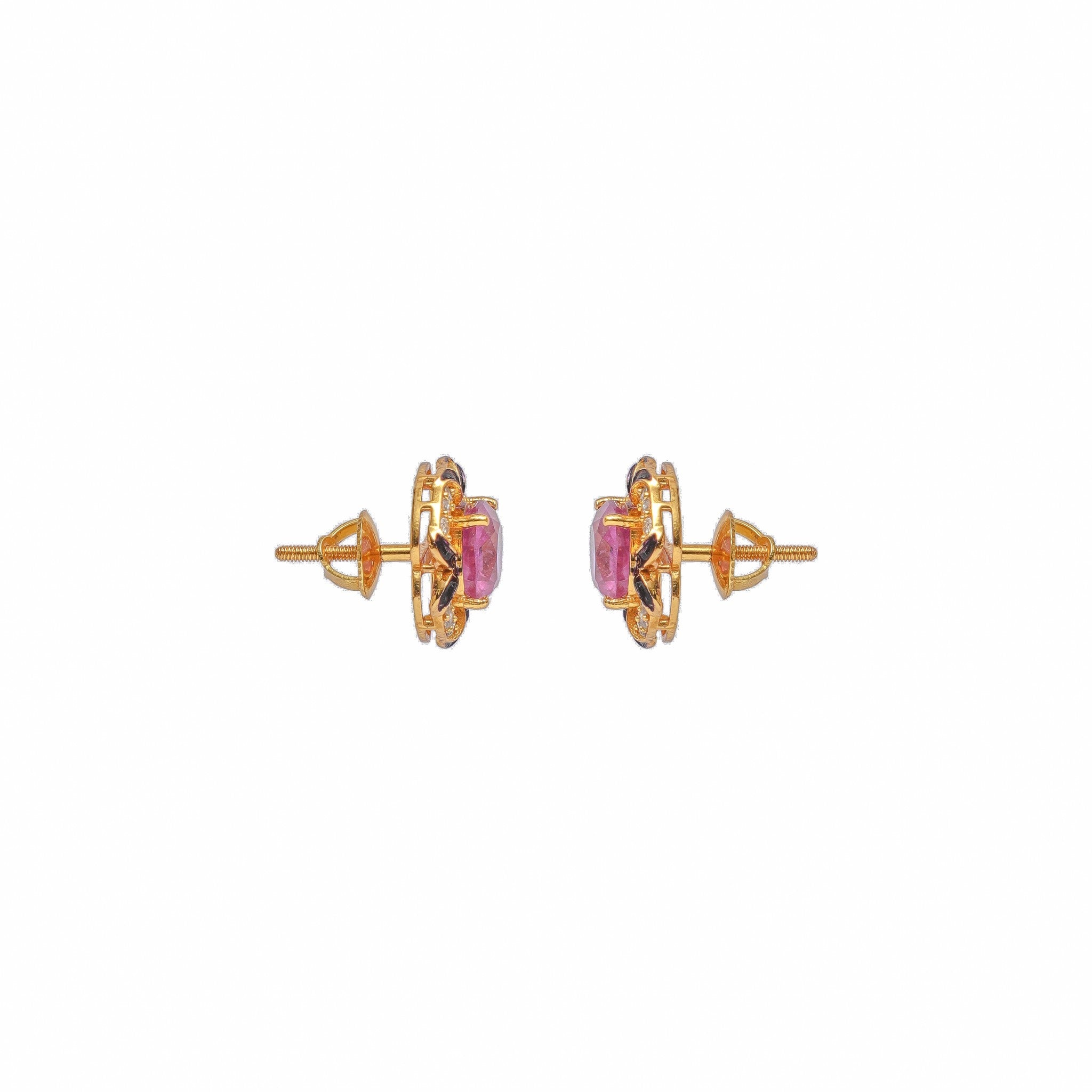 Yashasvi Dome Polki Button Studs