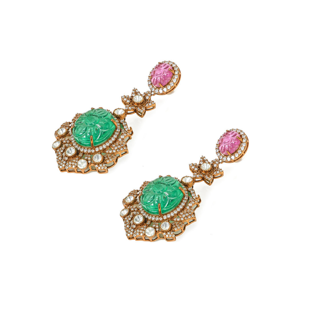 Mint Royale: pink upper accents with mint-green centre stones and clear detailing