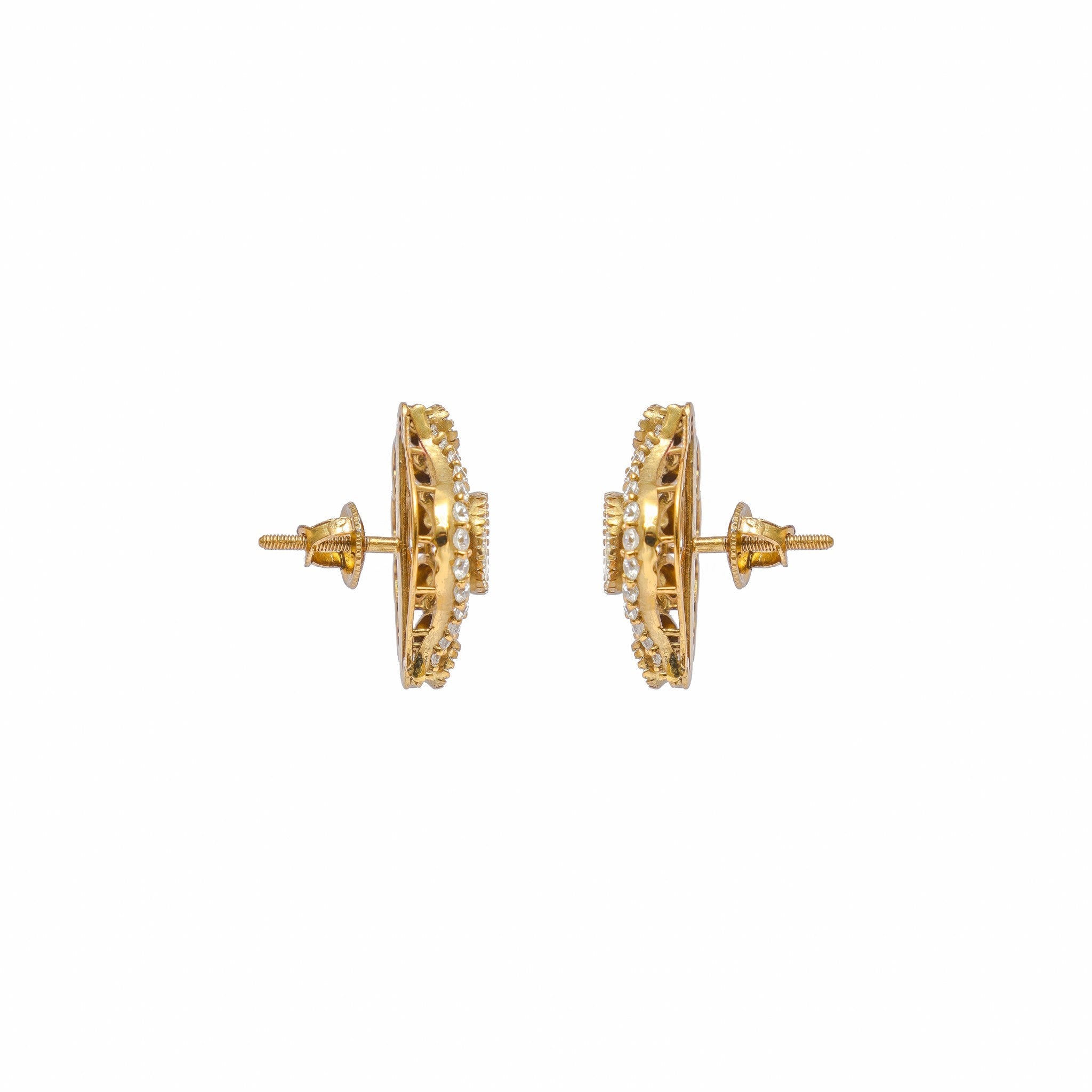 Chandrika Filigree Polki Stud Earrings