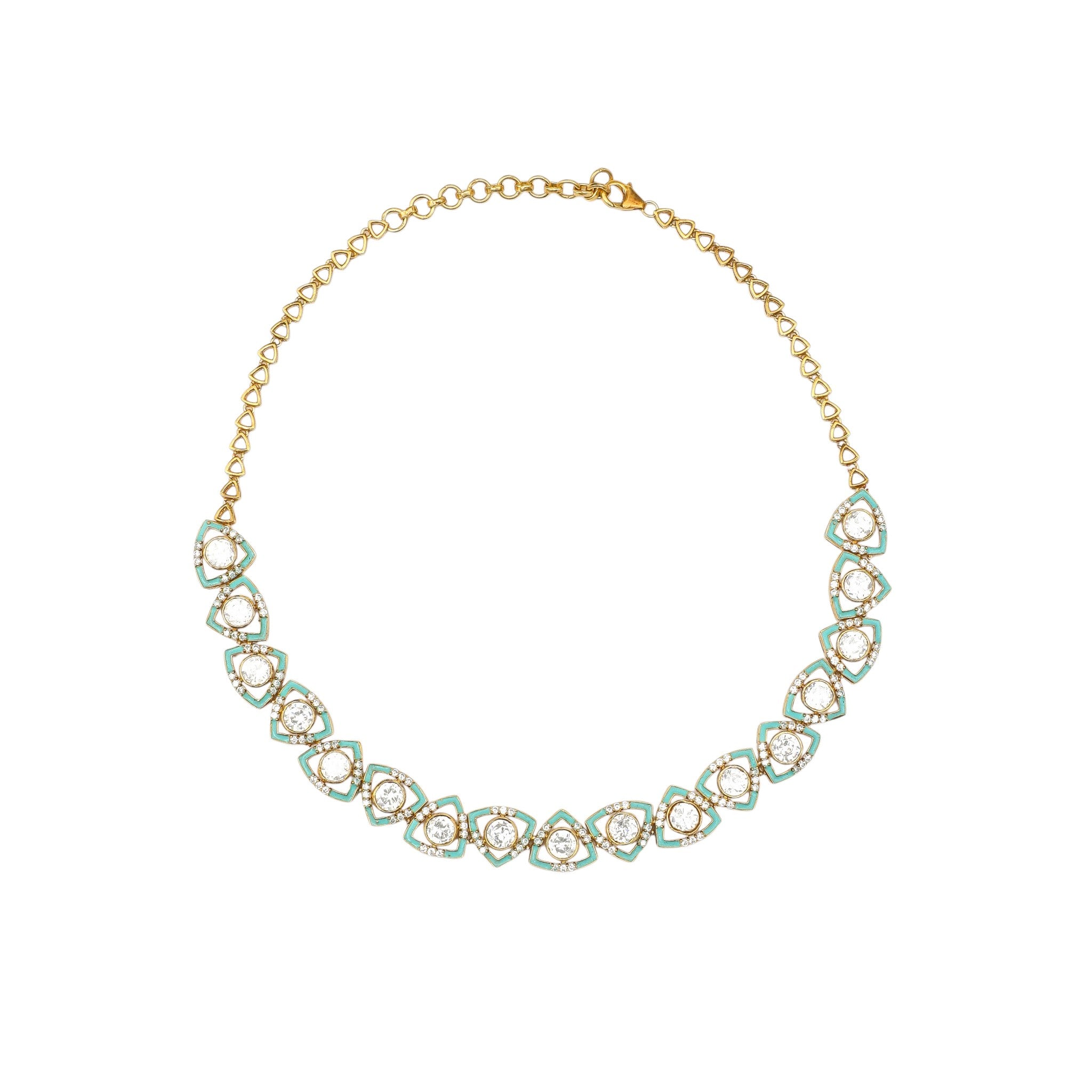 Chandrika Meenakari Turquoise Choker