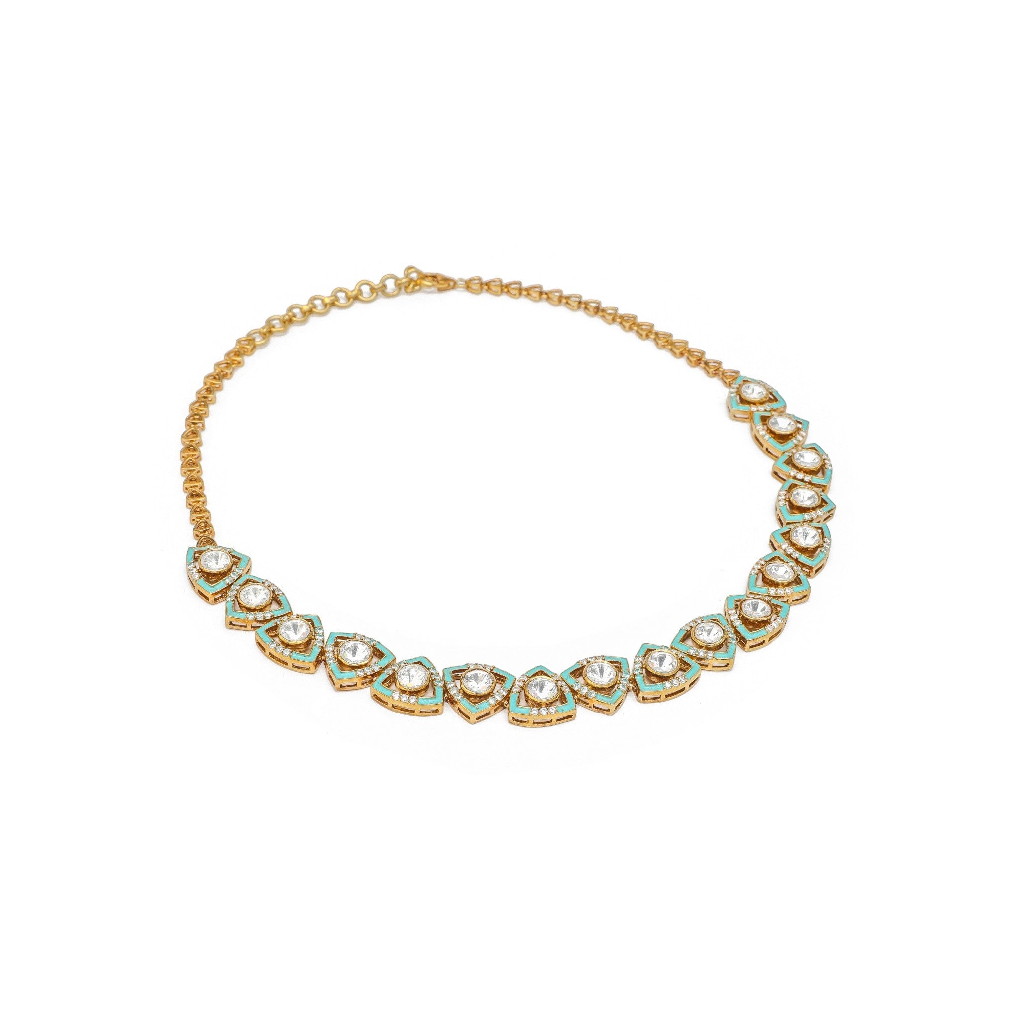 Chandrika Meenakari Turquoise Choker