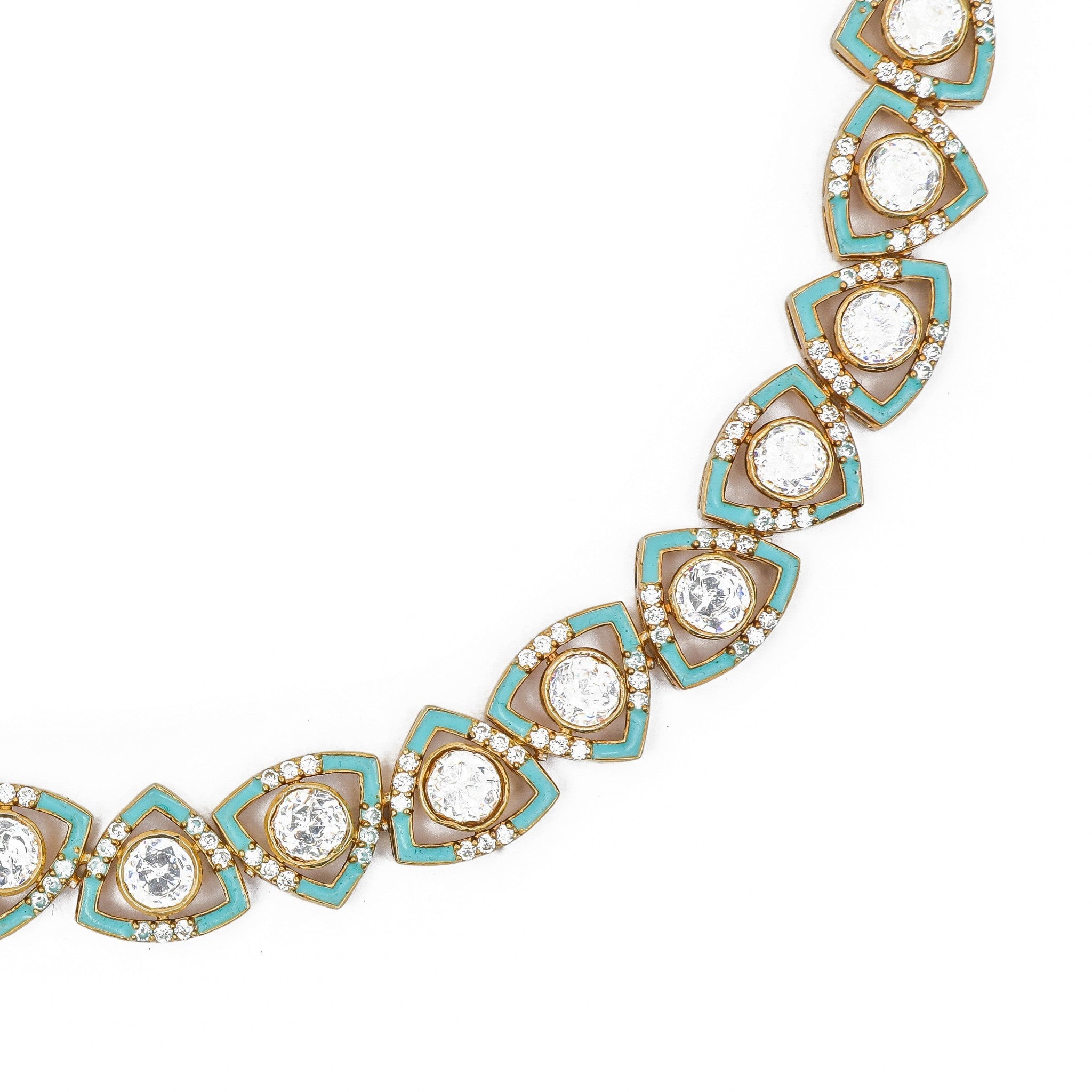 Chandrika Meenakari Turquoise Choker