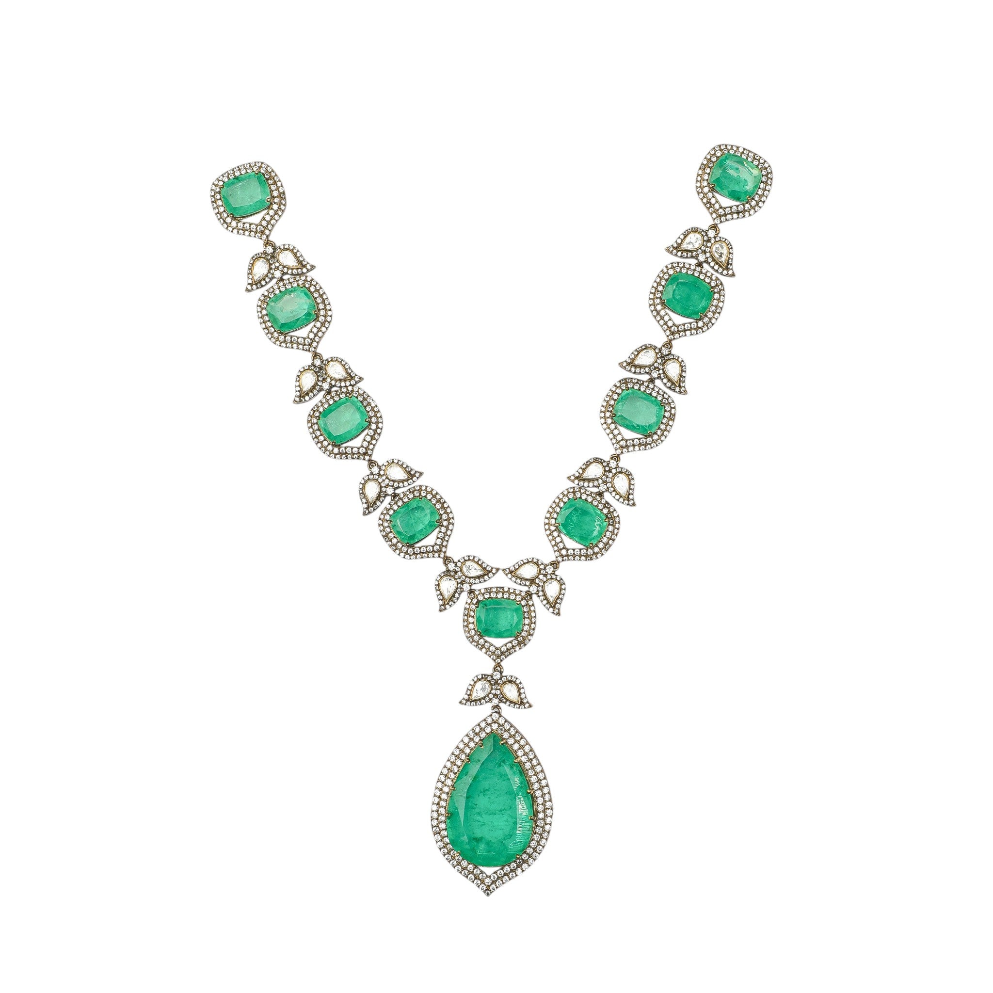Vasundhara Grand Emerald Y-Necklace