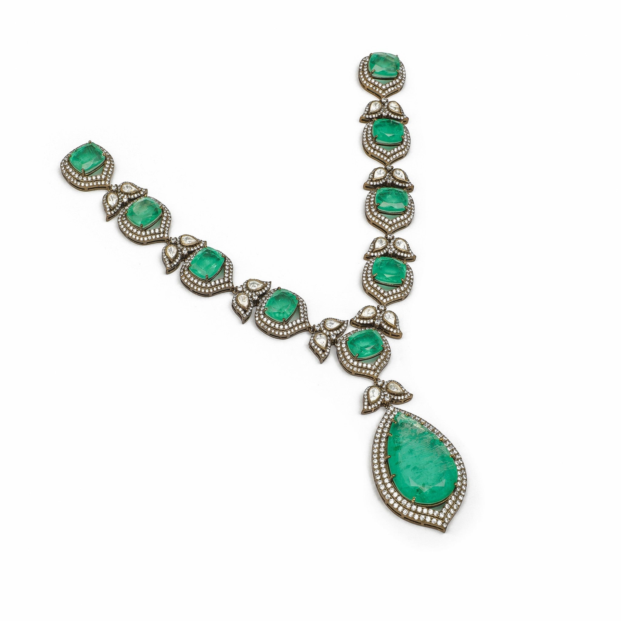 Vasundhara Grand Emerald Y-Necklace