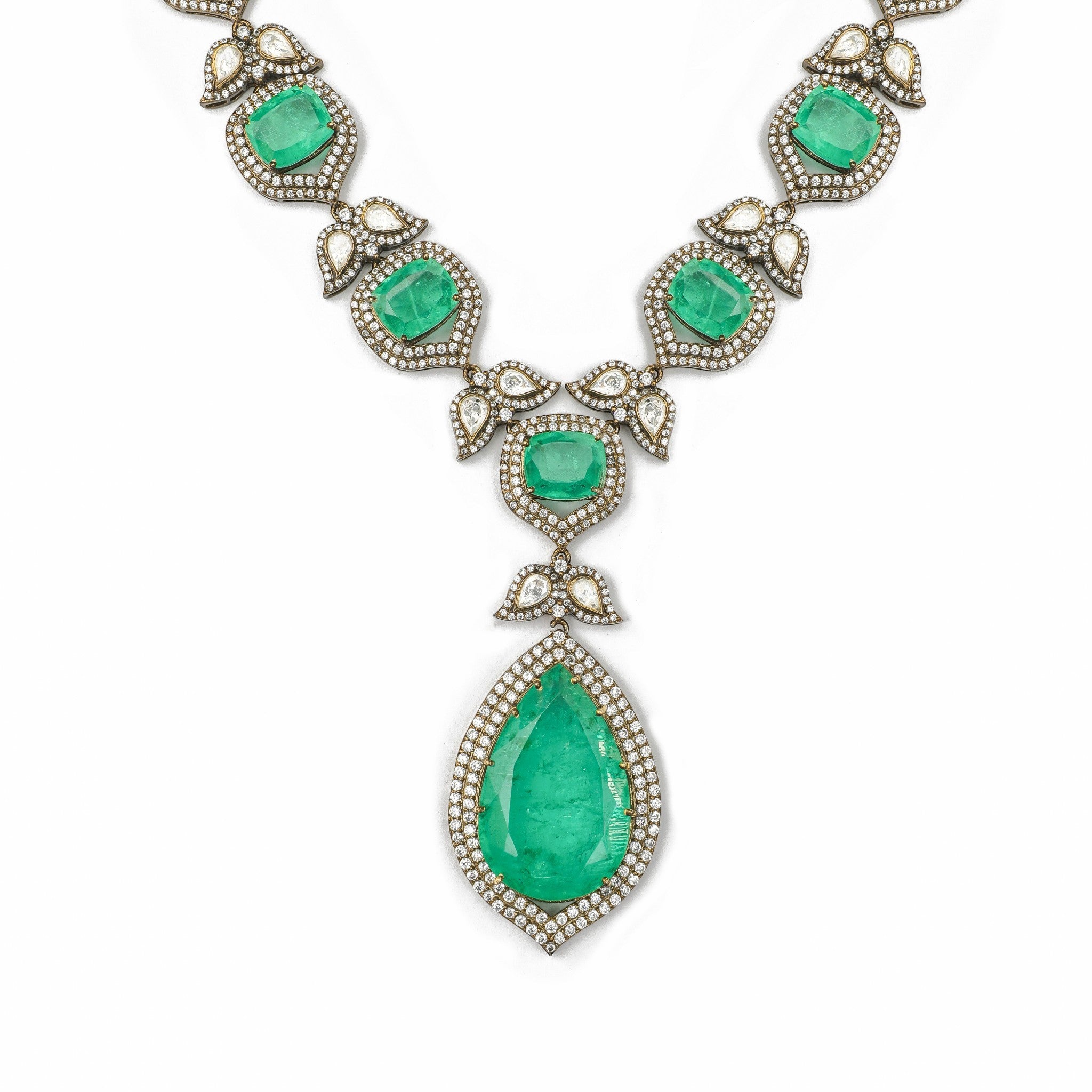 Vasundhara Grand Emerald Y-Necklace