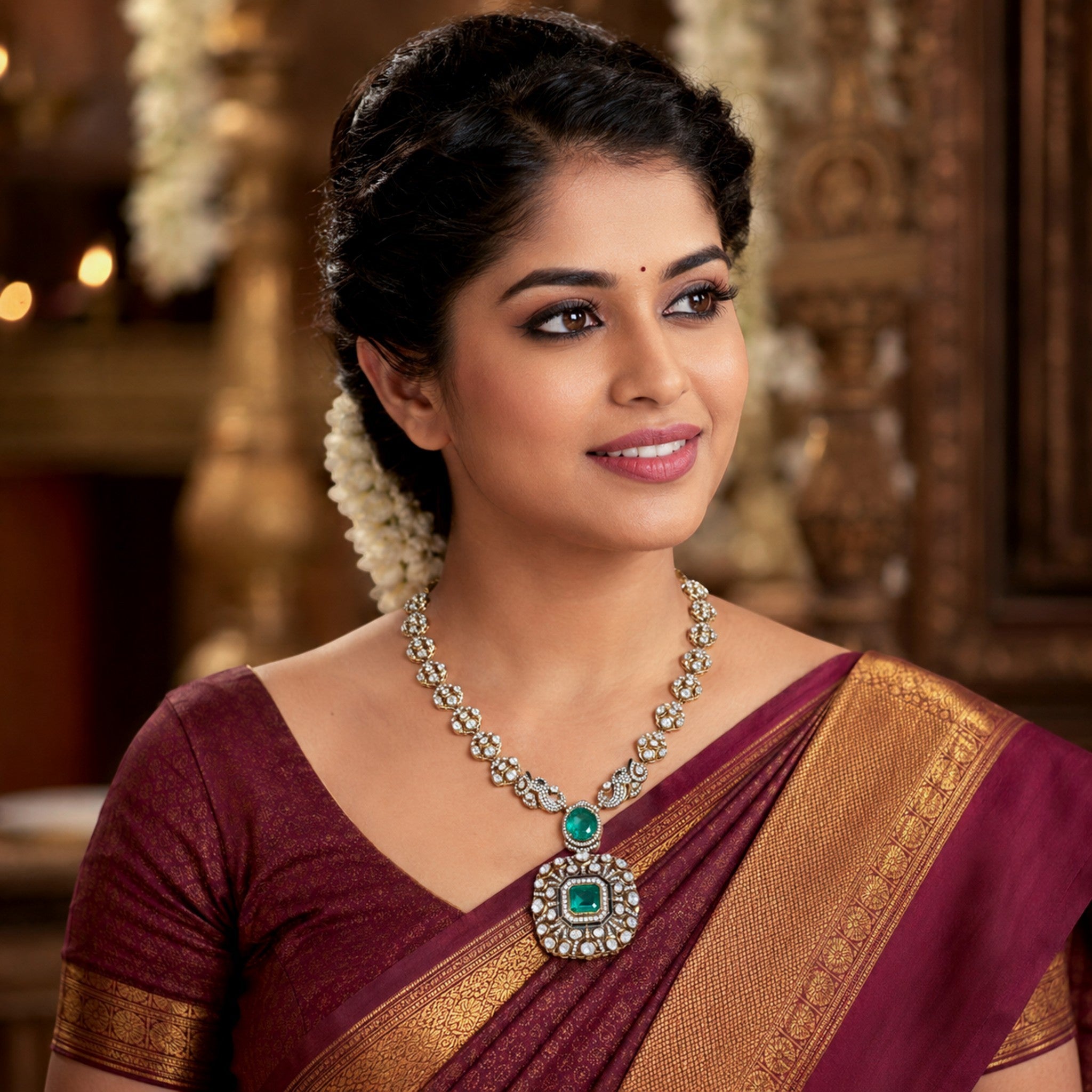 Yashasvi Emerald & Polki Royal Statement Haar