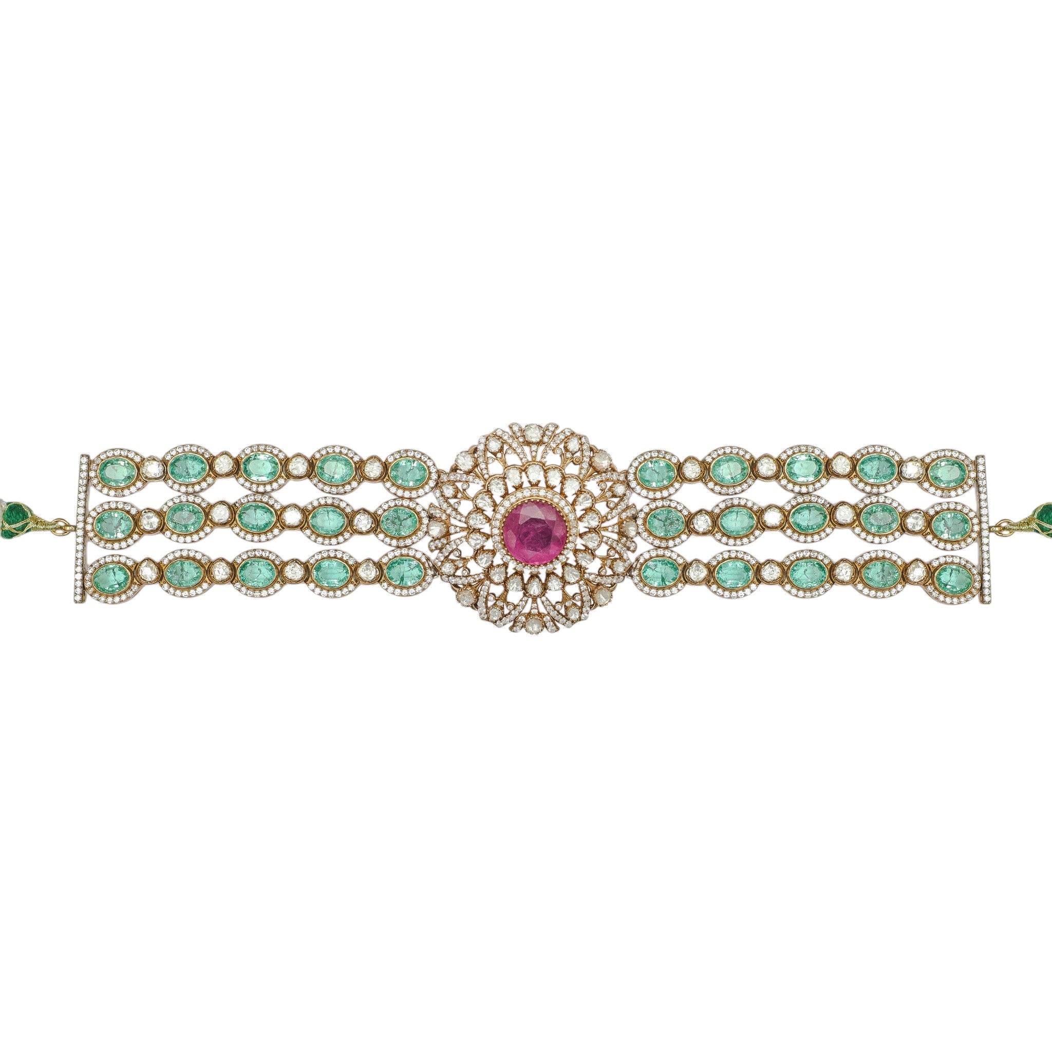 Padmini Royal Ruby & Emerald Choker