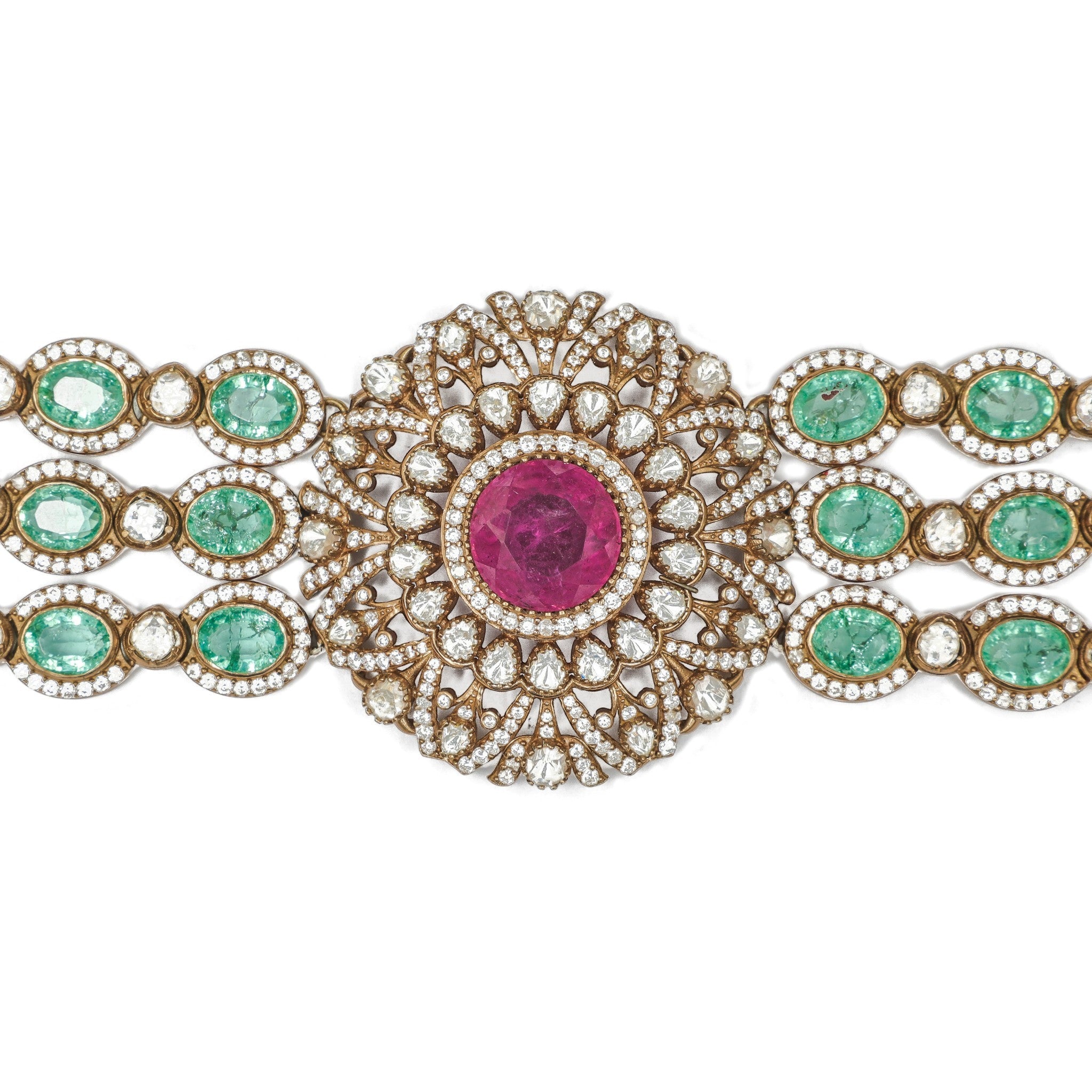 Padmini Royal Ruby & Emerald Choker