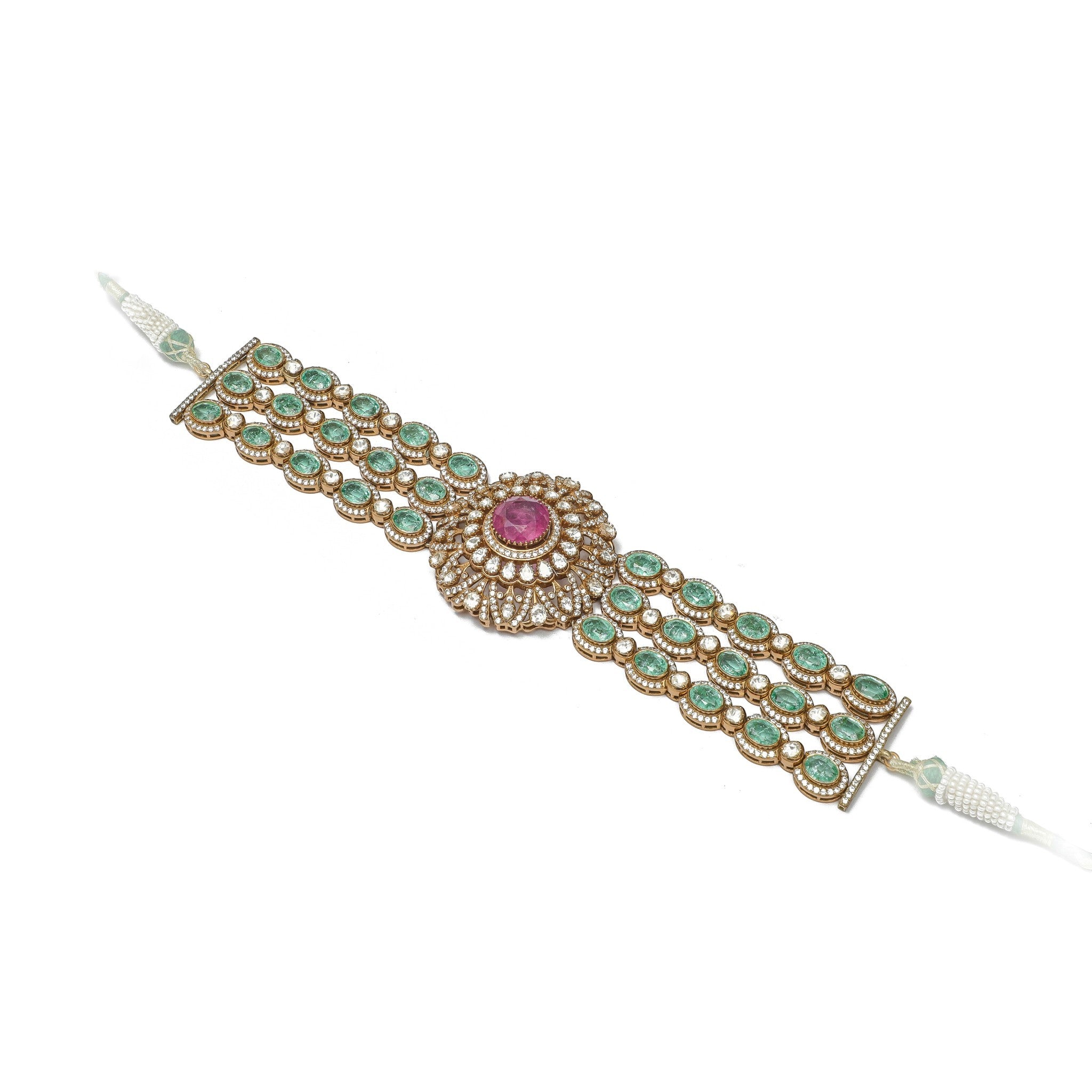 Padmini Royal Ruby & Emerald Choker
