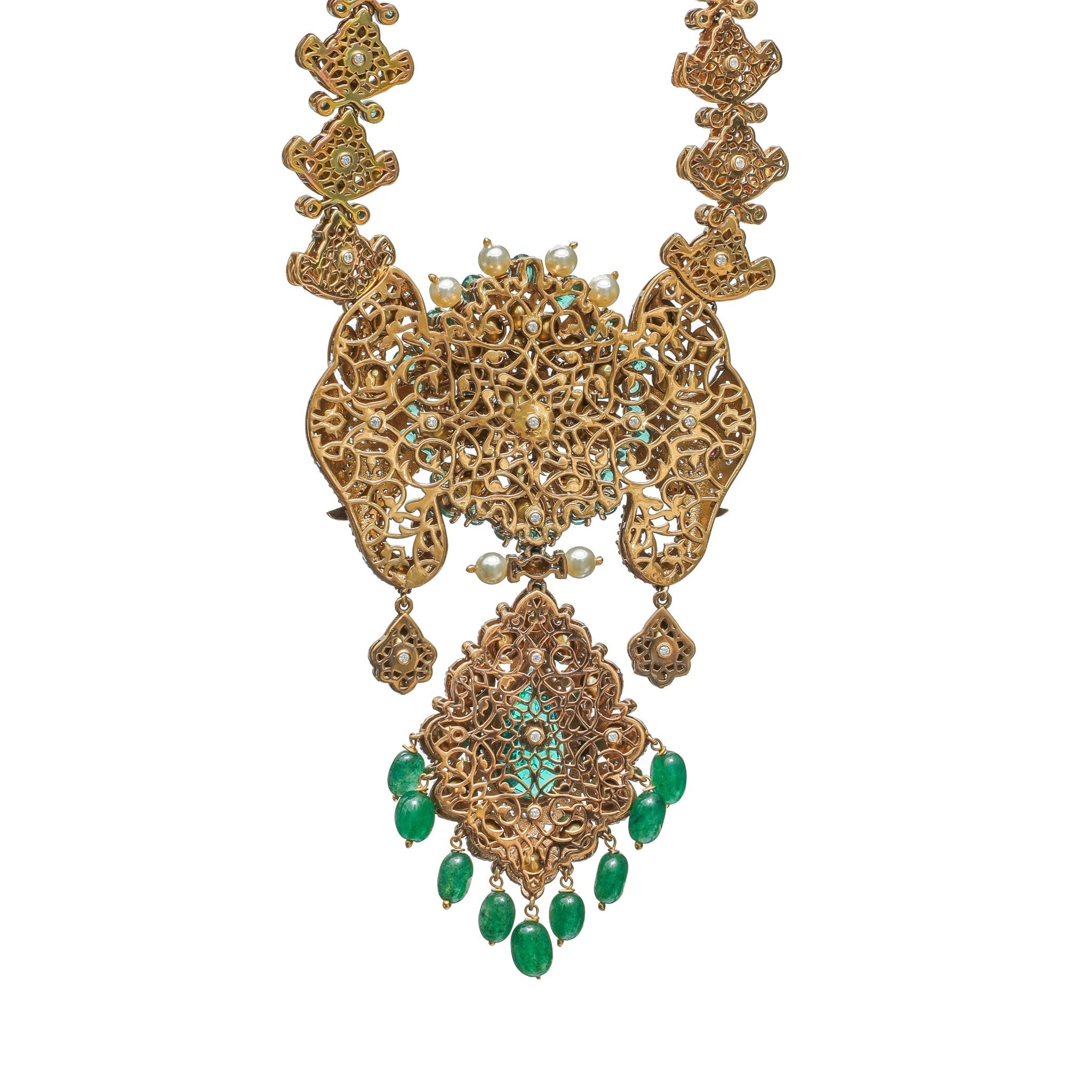 Gajraj Royal Emerald & Polki Haar