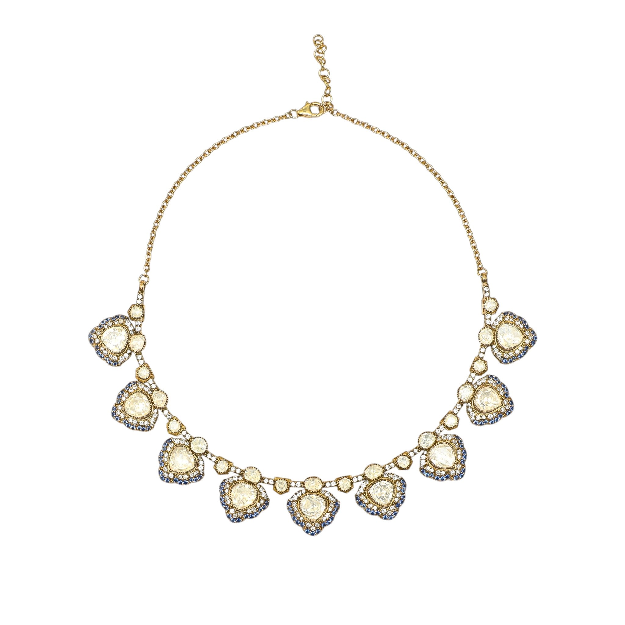 Tarini Sapphire-Bordered Polki Necklace