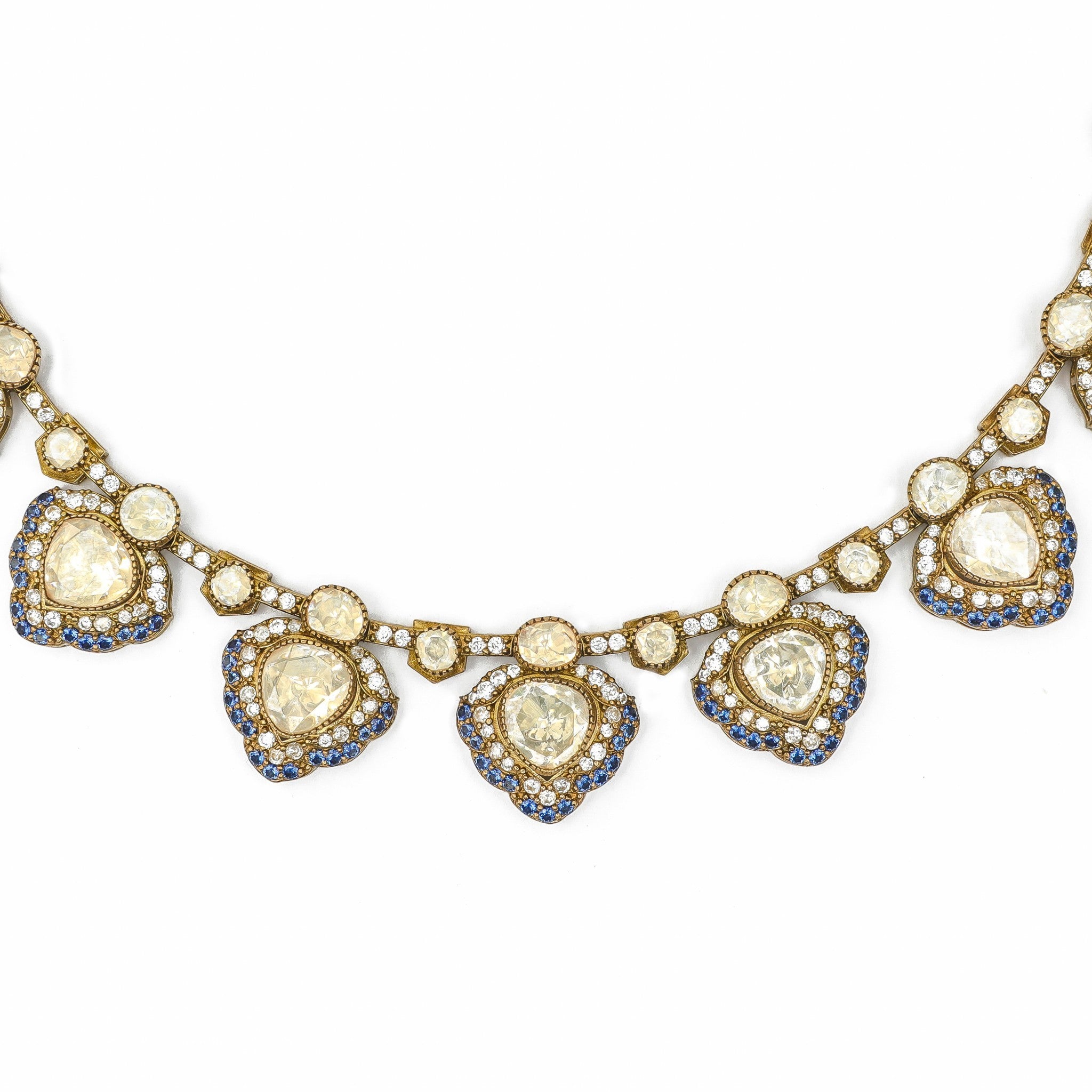 Tarini Sapphire-Bordered Polki Necklace