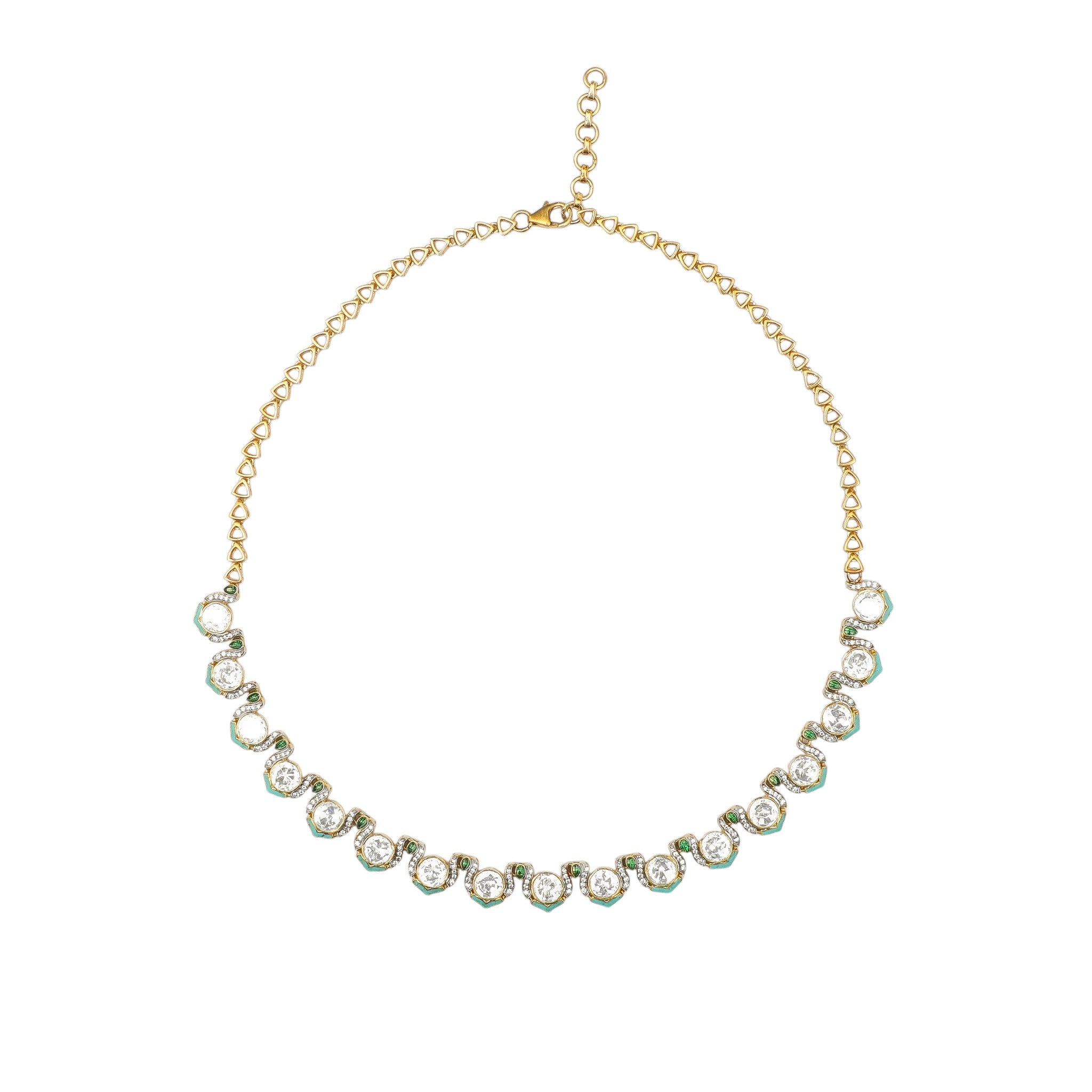 Chandrika Meenakari & Emerald Station Choker