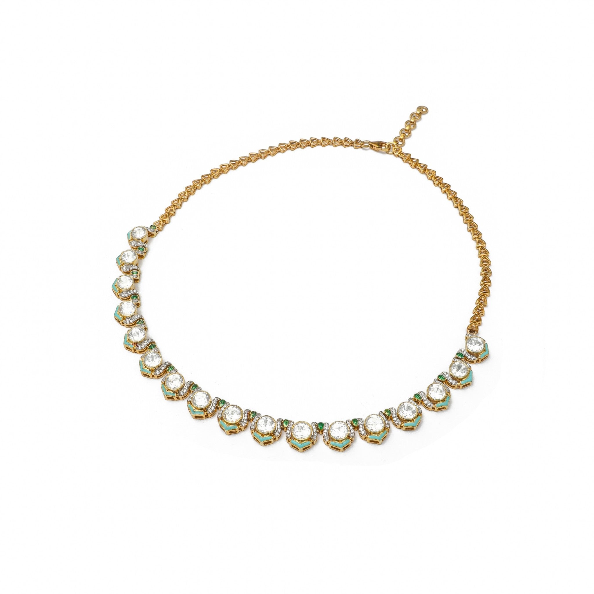 Chandrika Meenakari & Emerald Station Choker
