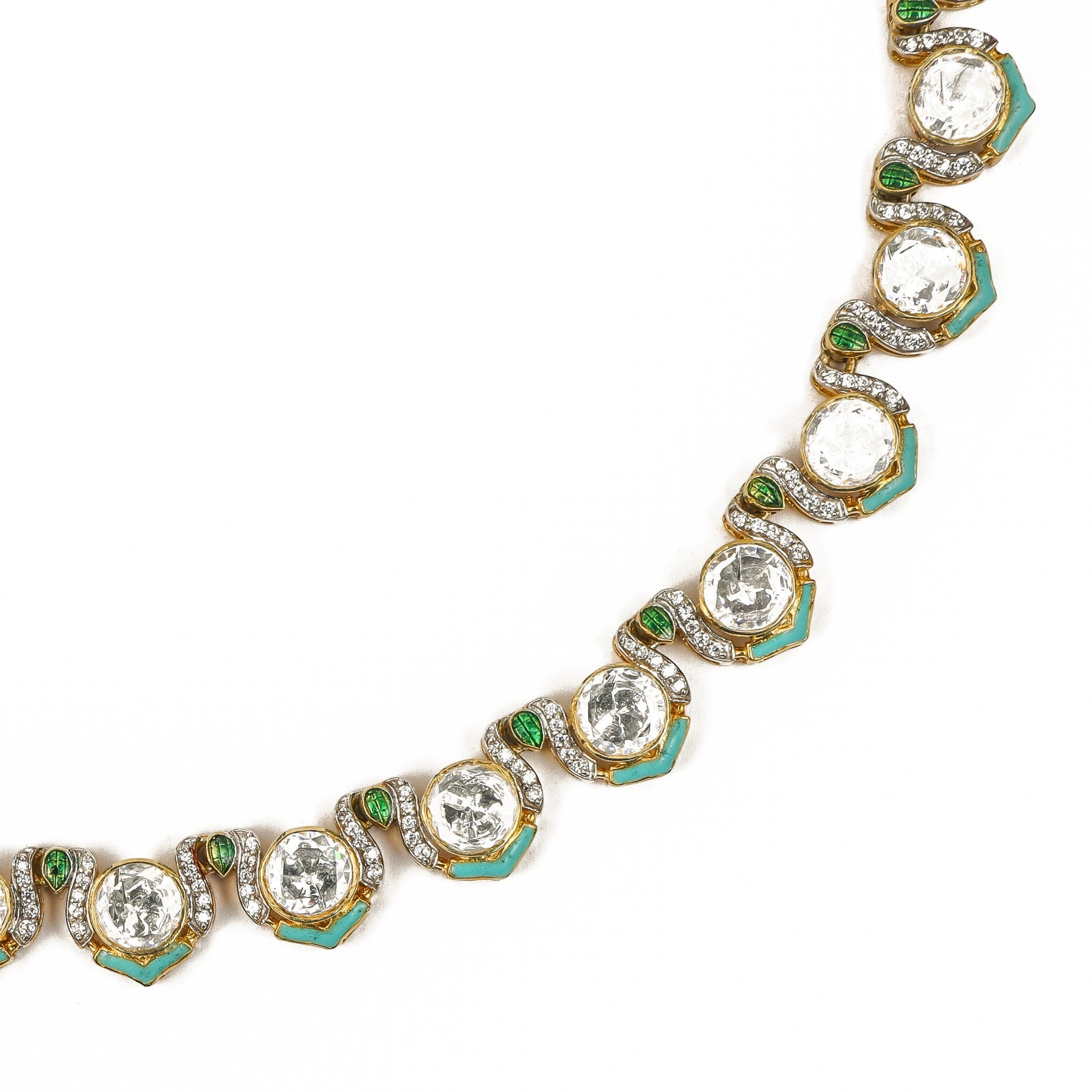 Chandrika Meenakari & Emerald Station Choker