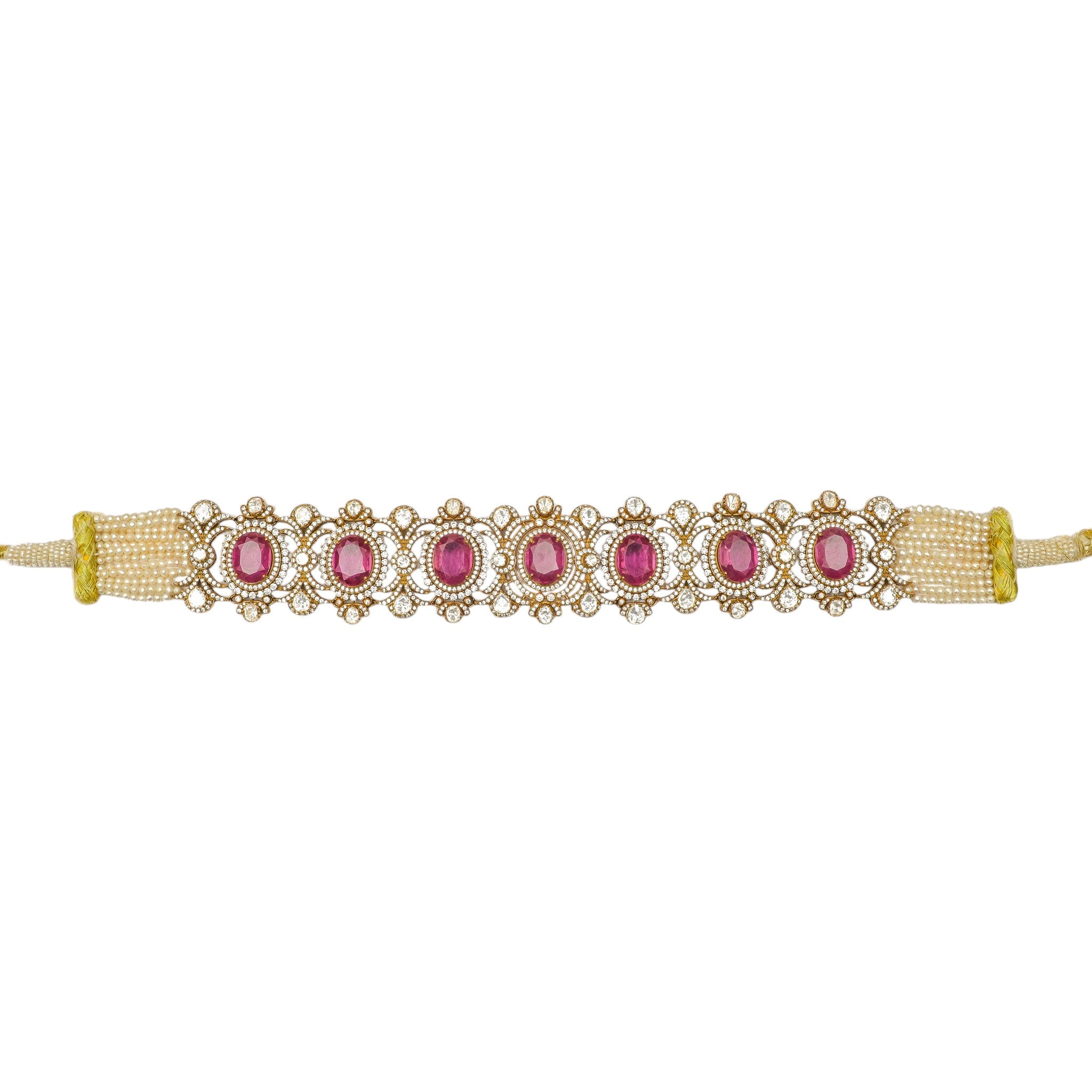Ratnavali Ruby & Pearl Heritage Choker