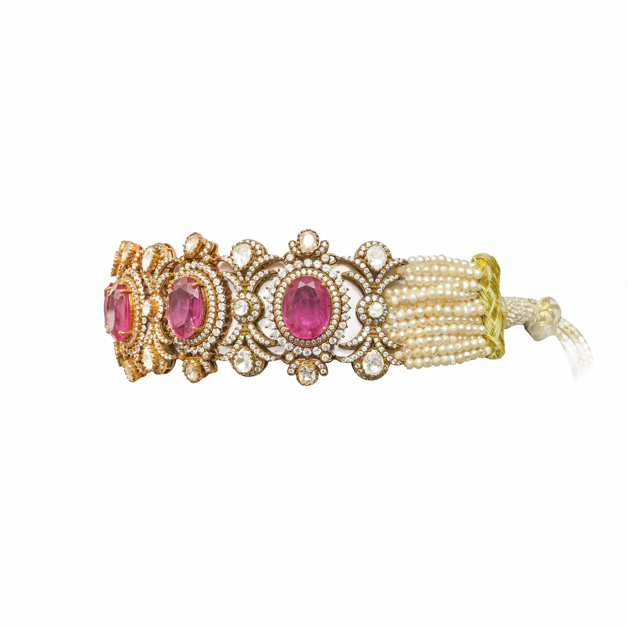 Ratnavali Ruby & Pearl Heritage Choker