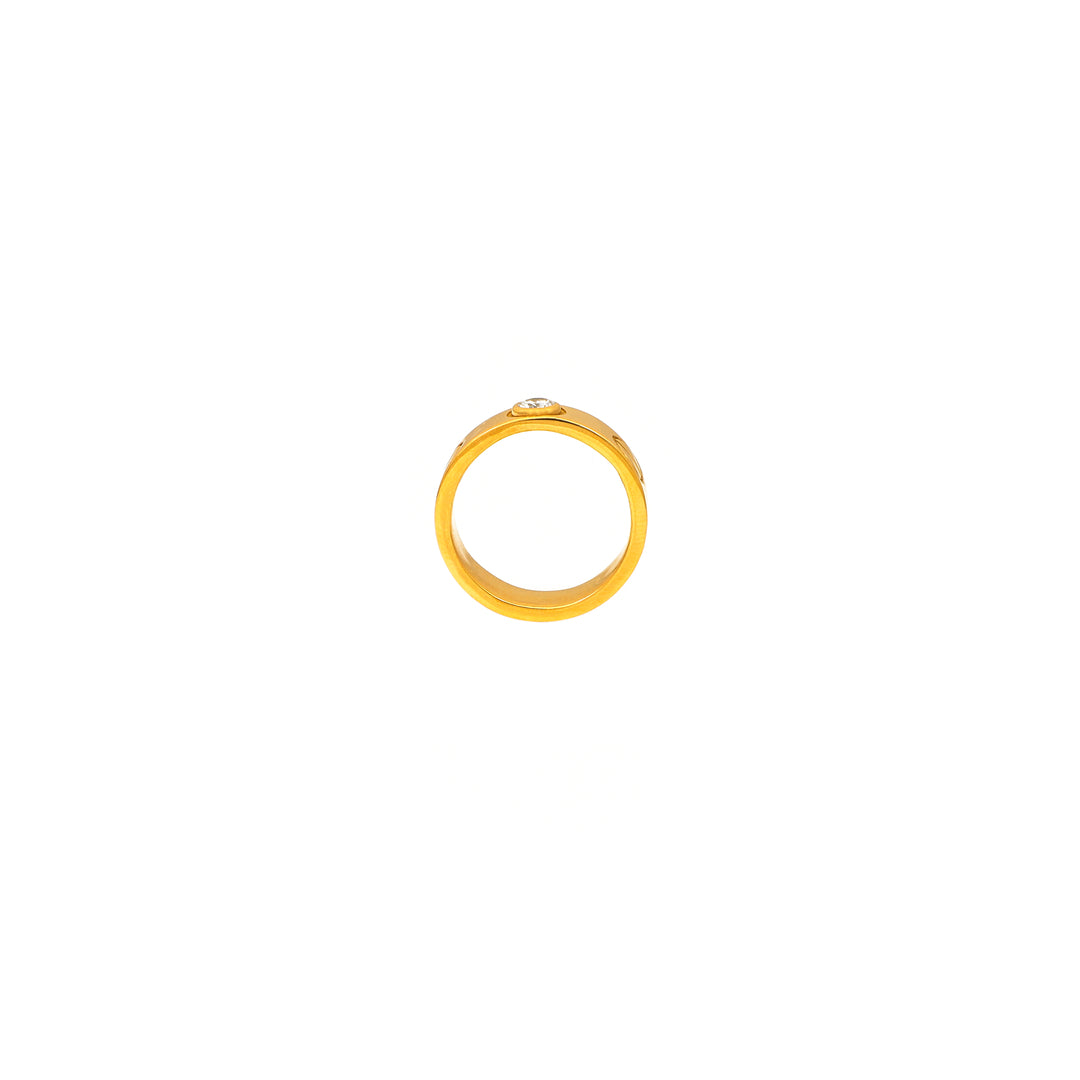 Classic Gold-Tone Band Ring: simple gold-tone band ring with a clean rounded profile